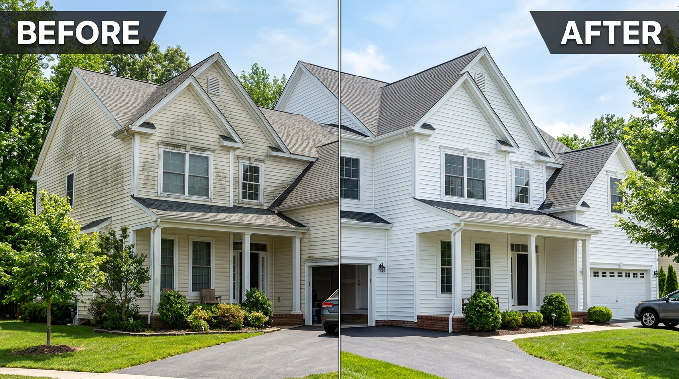 Soft Wash Before and After