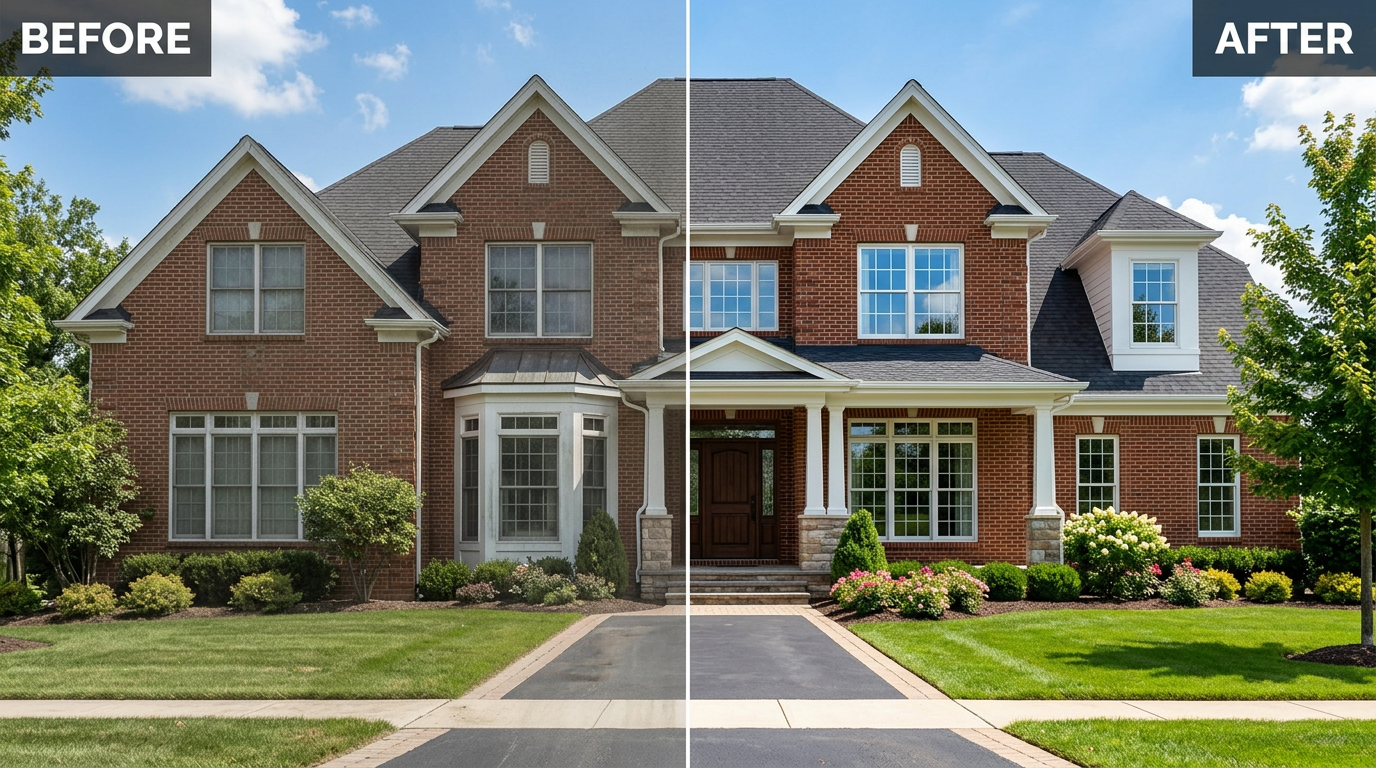 Window Cleaning Before and After
